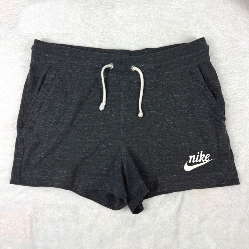 Nike Sportswear Gym Vintage Shorts Charcoal Heather Gray Small Lounge CJ1826-060
